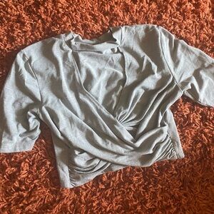 Top shop sz 8 gray crop top